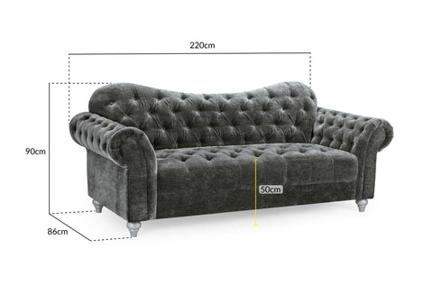 Julia Sofa Grey 3 Seater